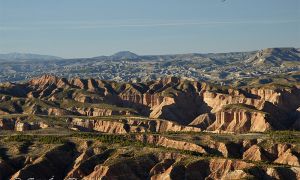 Foto Paisaje del desierto de Gorafe, un paraje donde se localizan varios hábitats de interés comunitario.