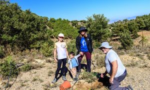 Foto de Algunos de los participantes en el Día del Bosque en esta última edición.